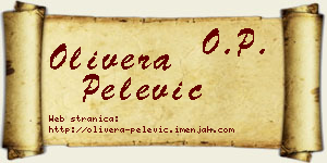 Olivera Pelević vizit kartica